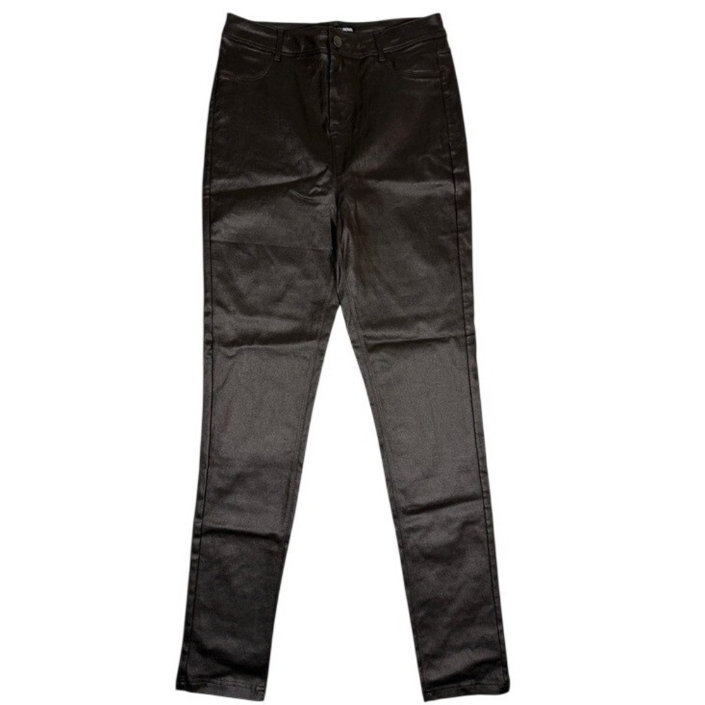 Fashion Nova Womens High Rise Coated Skinny‎ Pants Chocolate Brown YP3349SE Lrg